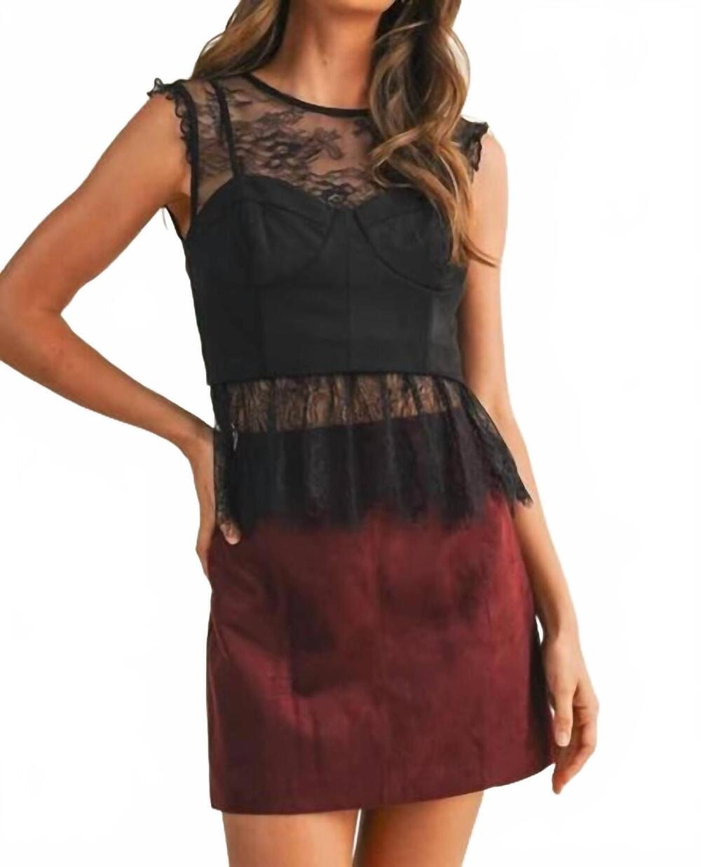 NEW MUSTARD SEED lace with corset sleeveless top in black